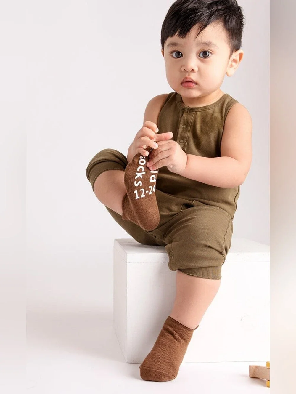 Squid Socks Coal Collection - 0-6 months - Black/Bamboo - Infant Socks